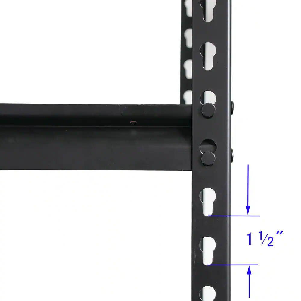 None Black 5-Tier Boltless Tier Height Adjustable Garage Steel Storage Rack Shelving Units (30 in W x 60 in H x 12 in D)