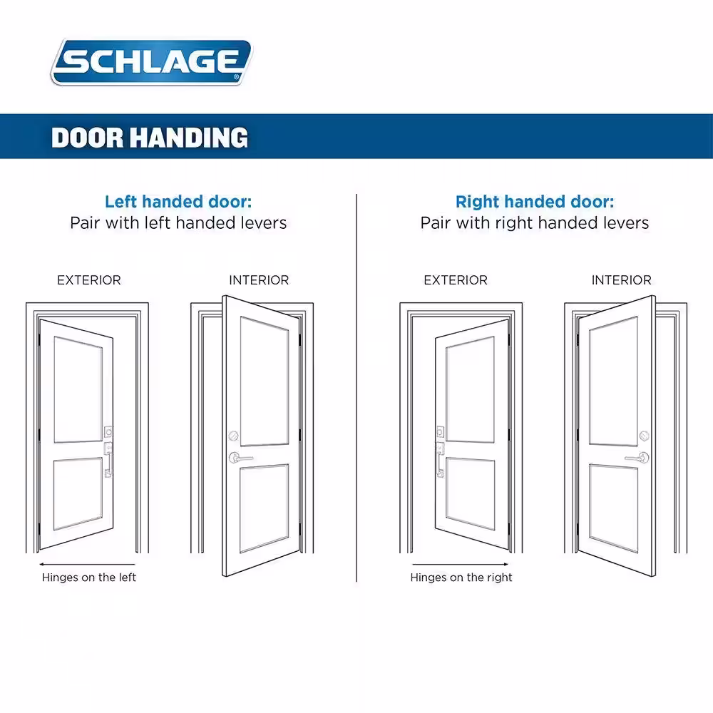 Schlage Flair Aged Bronze Left Handed Dummy Door Handle with Brookshire Trim