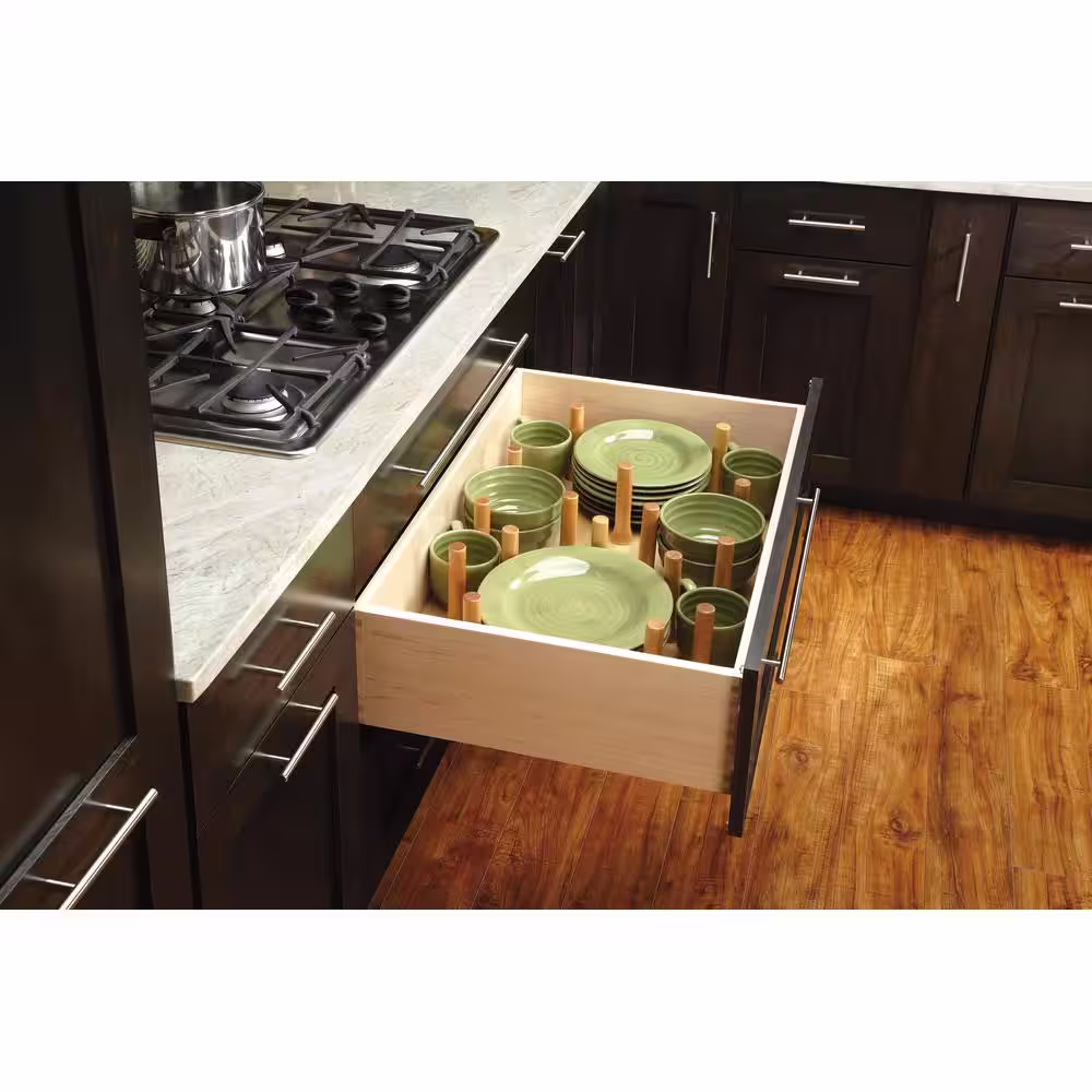 Rev-A-Shelf 6.625 in. H x 39.25 in. W x 21.25 in. D Large Cabinet Drawer Peg System Insert with Wood Pegs