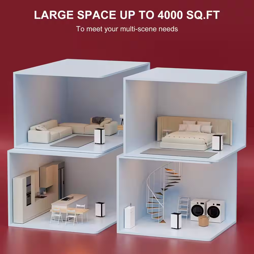 None 45 pt. 4000 sq. ft. Home Dehumidifiers in. Whites with Drain Hose