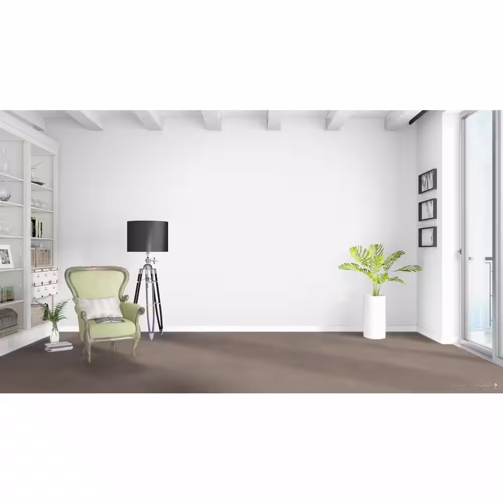 Home Decorators Collection Delicate Flower  - Graceful - Gray 40 oz. SD Polyester Texture Installed Carpet