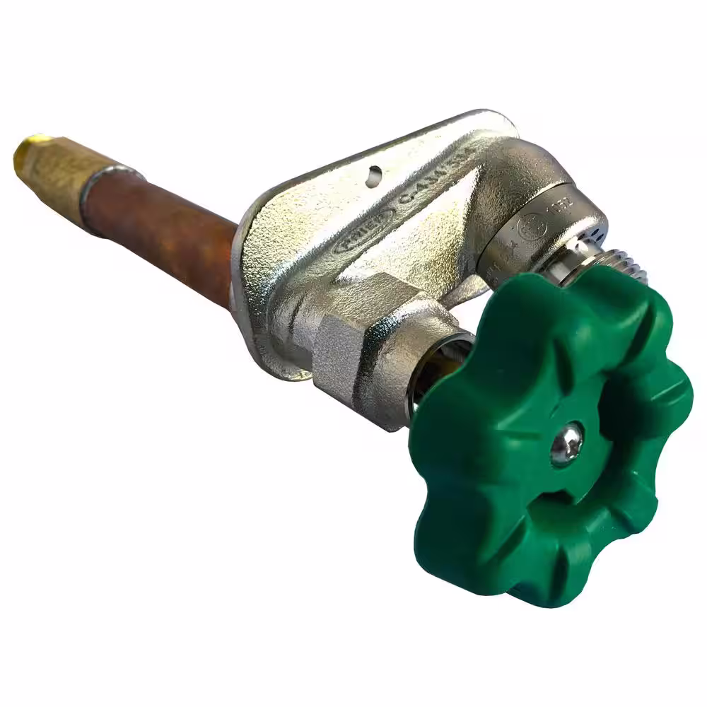 Prier Products 3/4 in. x 6 in. Brass MPT x FIP Self-Draining Heavy Duty Frost Free Anti-Siphon Wall Hydrant