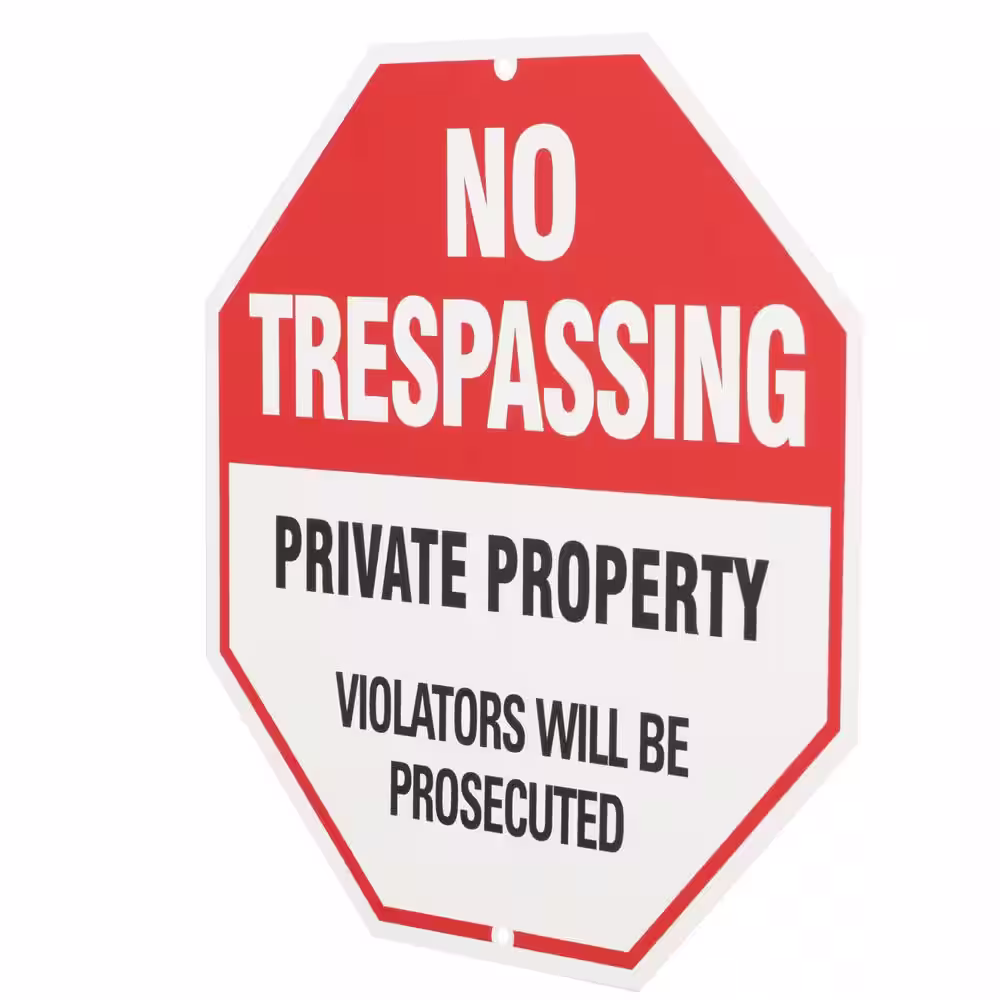 Everbilt 12 in. x 12 in. Aluminum No Trespassing Sign