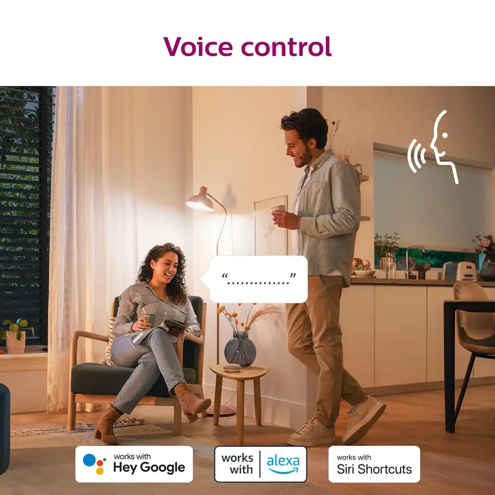 Philips 40-Watt Equivalent A15 Smart Wi-Fi LED Tuneable White Light Bulb Powered by WiZ with Bluetooth (4-Pack)
