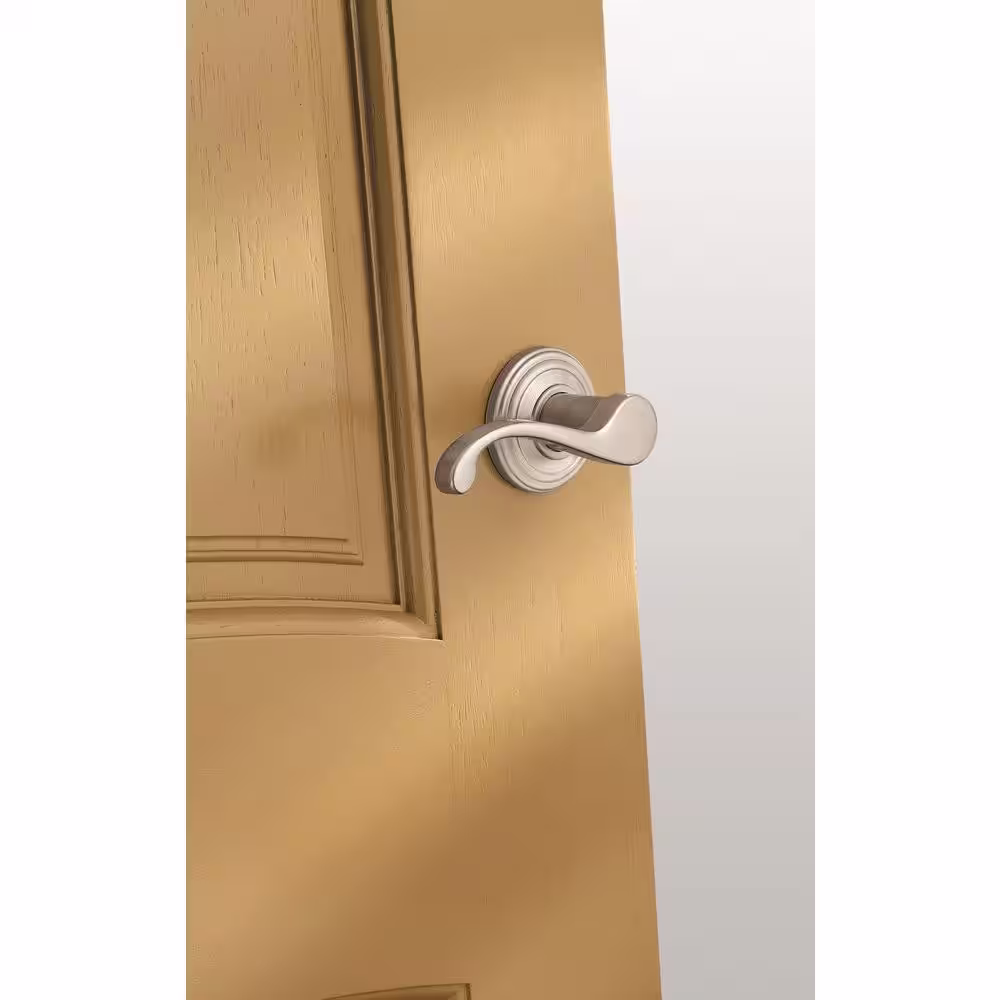 Kwikset Commonwealth Satin Nickel Passage Hall/Closet Door Handle with Microban Antimicrobial Technology