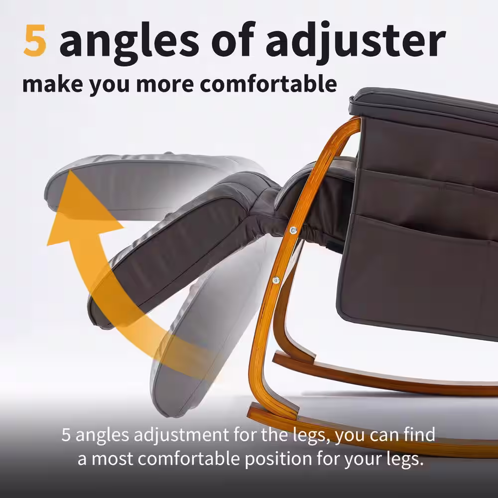 Unbranded Black PU Comfortable Relax Rockers Chair with Massage function and Anti-tumbling Design