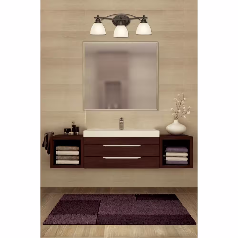 Westinghouse Elvaston 3-Light Oil-Rubbed Bronze Wall Mount Bath Light