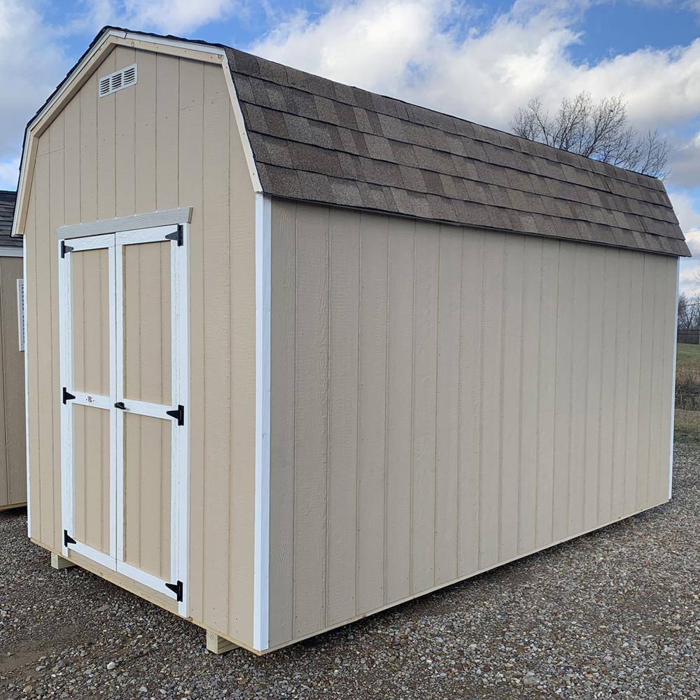 LITTLE COTTAGE CO. Value Gambrel 10 ft. x 14 ft. Wood Storage Building Precut Kit with 6 ft. Sidewalls