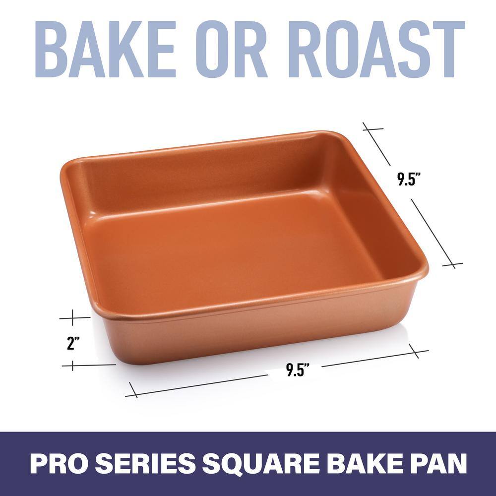 Gotham Steel 9.5 in. x 9.5 in. Aluminum Ti-Ceramic Non-Stick Square Baking Pan