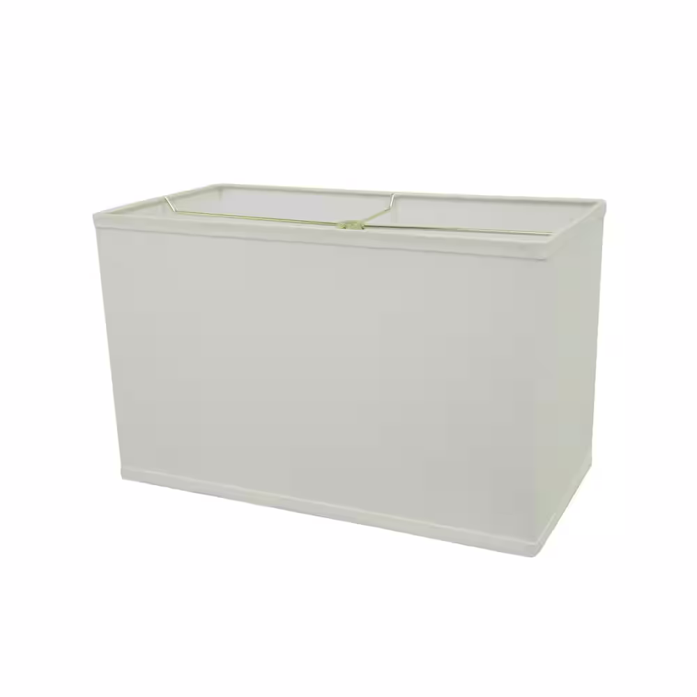 Aspen Creative Corporation 16 in. x 10 in. White Hardback Rectangular Lamp Shade