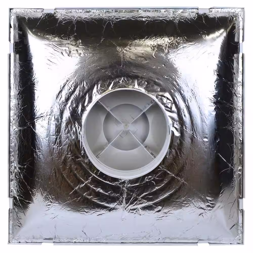 Venti Air 24 in. x 24 in. T-Bar Drop Ceiling Lay-In Supply Diffuser with Round 8 in. Collar/Neck and R6 Insulation