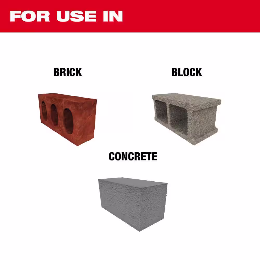 Milwaukee 3/8 in. x 12 in. 2-Cutter SDS-PLUS Carbide Drill Bit