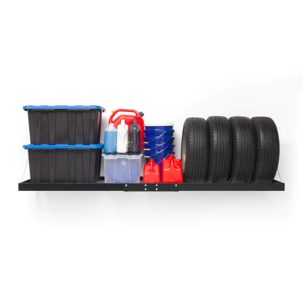 NewAge Products Pro Series 2 ft. x 8 ft. Garage Wall Shelving in Black