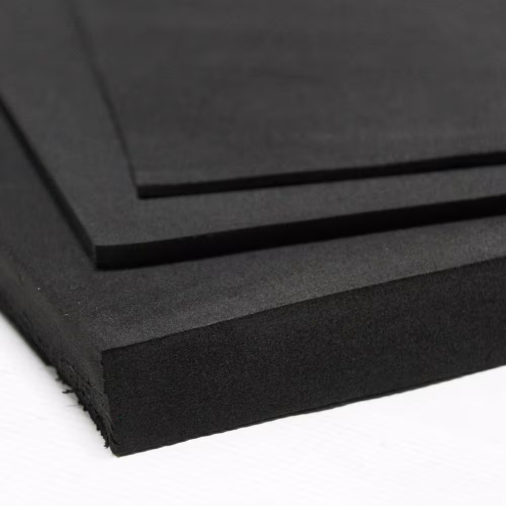 Rubber-Cal Closed Cell Sponge Rubber EPDM 1/4 in. x 39 in. x 78 in. Black Foam Rubber Sheet