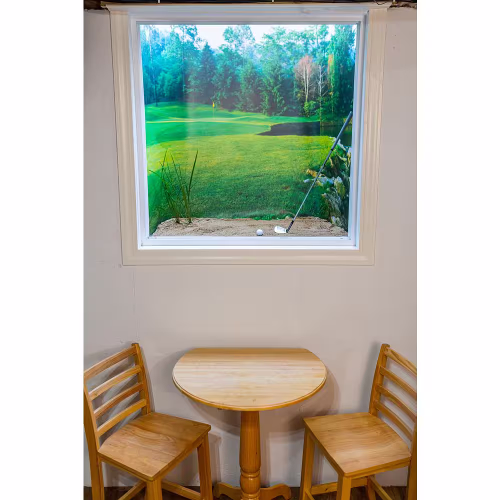 Biggies Waterway View - Weather Proof Scene for Window Wells or Wall Mural - 120 in. x 60 in
