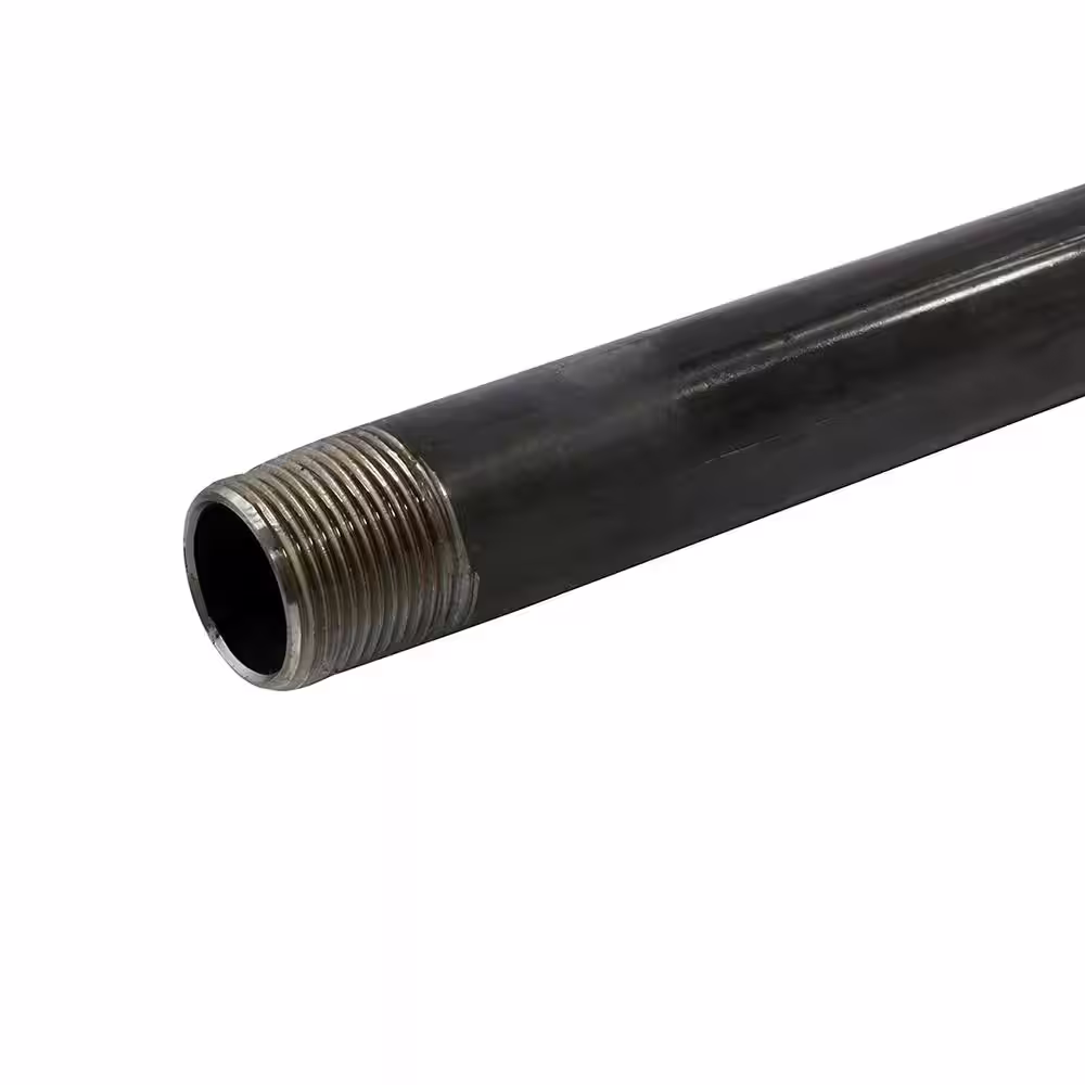 The Plumber's Choice 1/2 in. x 48 in. Black Steel Pipe