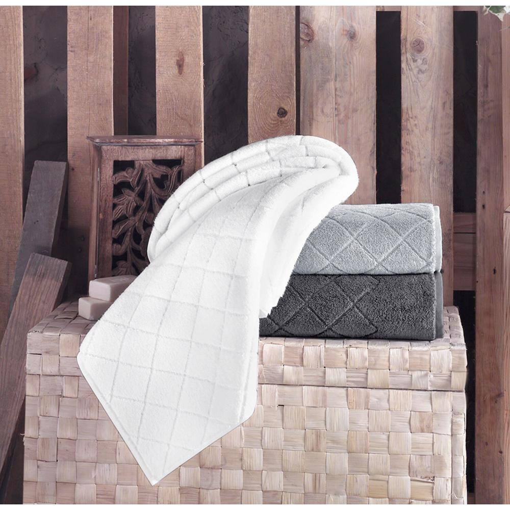 None Gracious 4-Piece Green Turkish Cotton Hand Towels