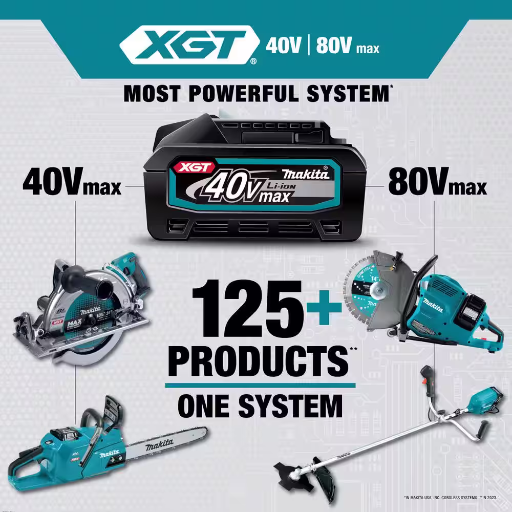 Makita 40V Max XGT Brushless Cordless 4-Piece Combo Kit 2.5Ah/4.0Ah with bonus 40V Max XGT 4.0Ah Battery