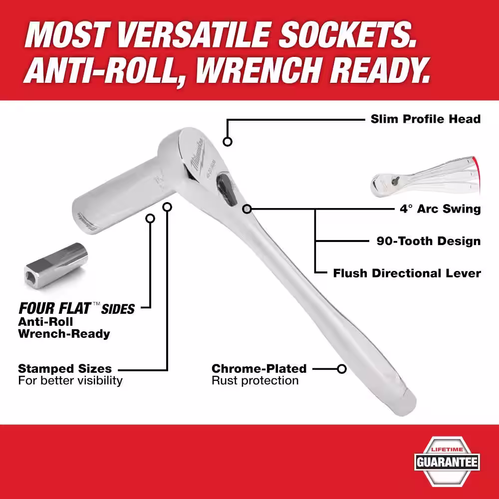 Milwaukee 3/8 in. Drive SAE/Metric Ratchet and Socket Mechanics Tool Set with SAE/Metric Combination Wrenches (70-Piece)