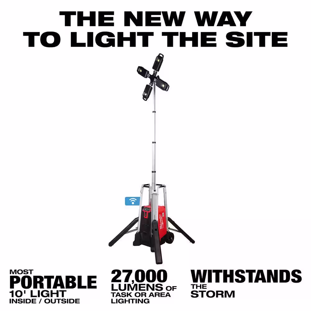 Milwaukee MX FUEL ROCKET Tower Light/Charger with M18 FUEL Lithium-Ion Brushless Cordless 7-1/4 in. Circular Saw Kit