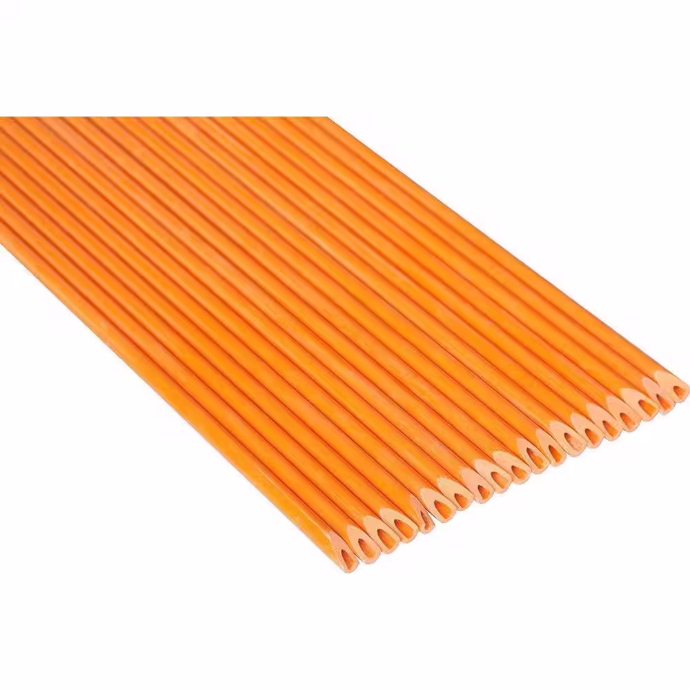 FiberMarker 36 in. Hollow Driveway Markers 5/16 in. Dia Driveway Poles for Easy Visibility at Night Reflective, Orange (20-Pack)