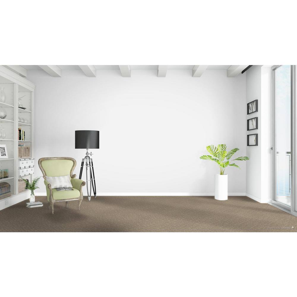Home Decorators Collection Whispers  - Composure - Beige 38 oz. SD Polyester Texture Installed Carpet