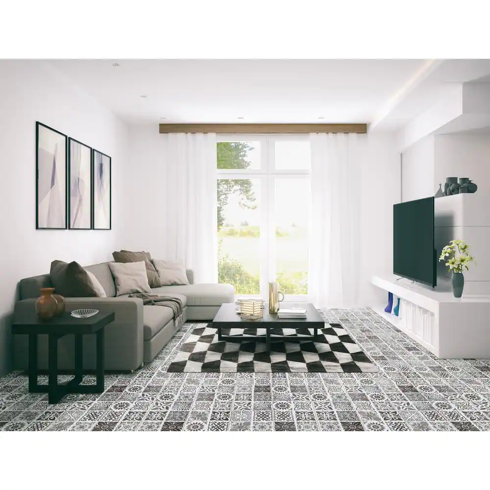 Home Decorators Collection Baylee Tux 12 MIL x 12 in. W x 24 in. L Click Lock Waterproof Vinyl Tile Flooring (19.4 sqft/case)