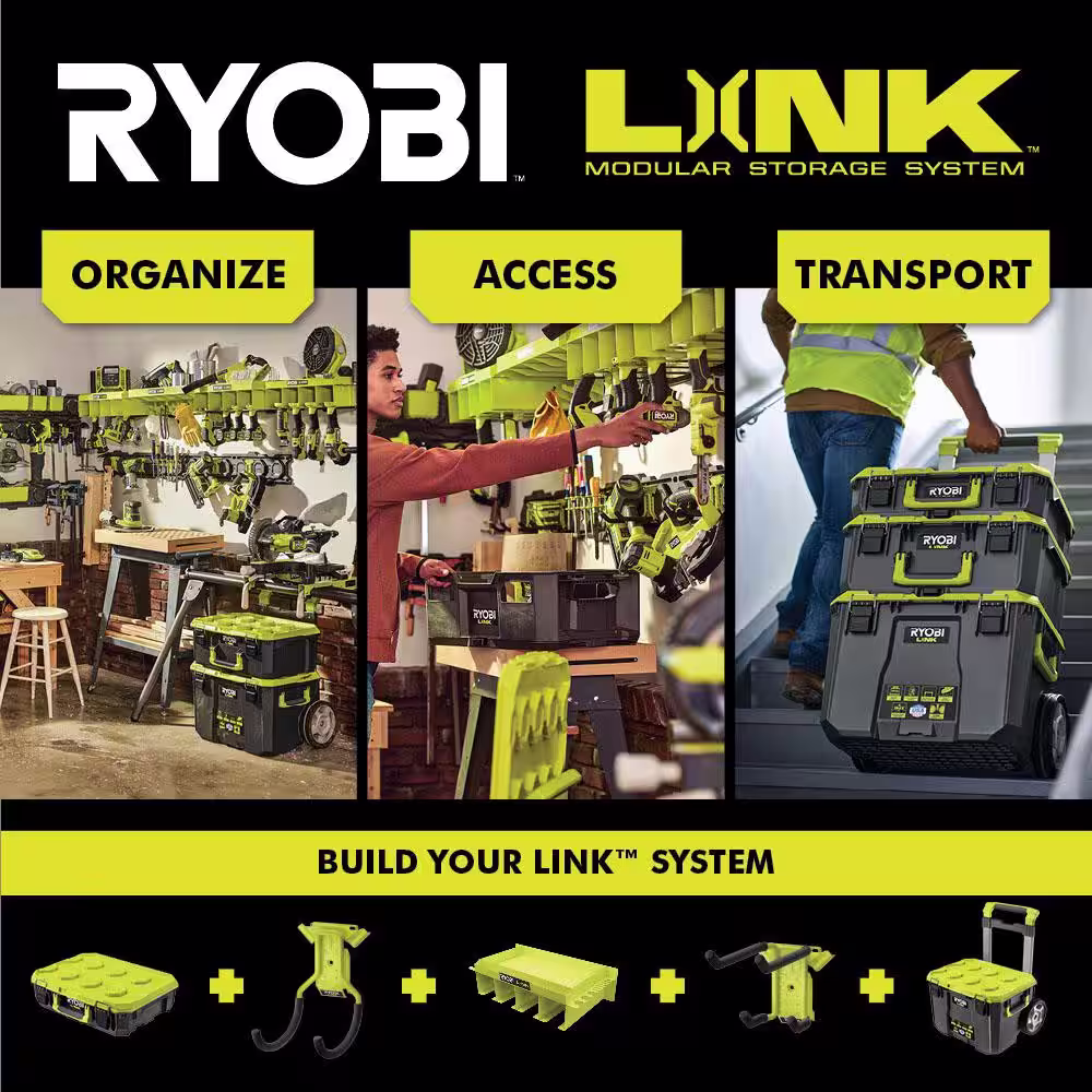 RYOBI LINK Medium Tool Crate with Wall Rails
