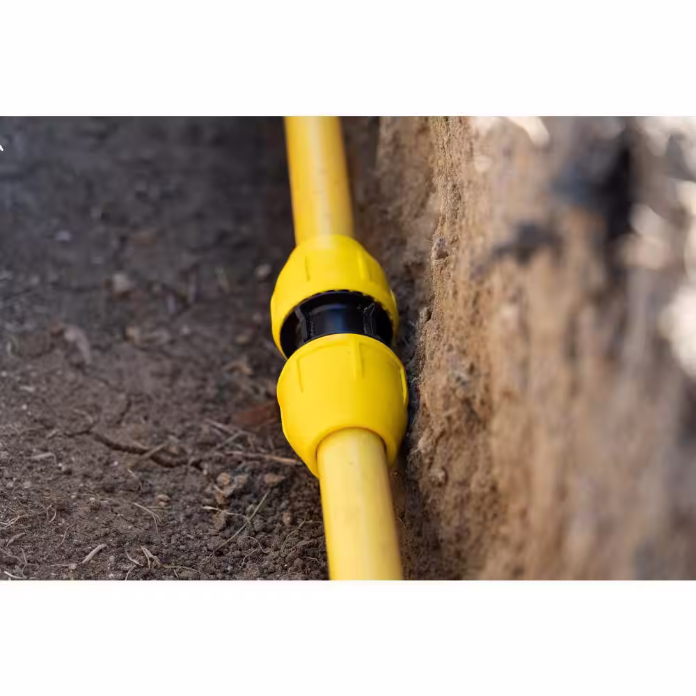 HOME-FLEX 2 in. IPS DR 11 Underground Yellow Poly Gas Pipe Coupler