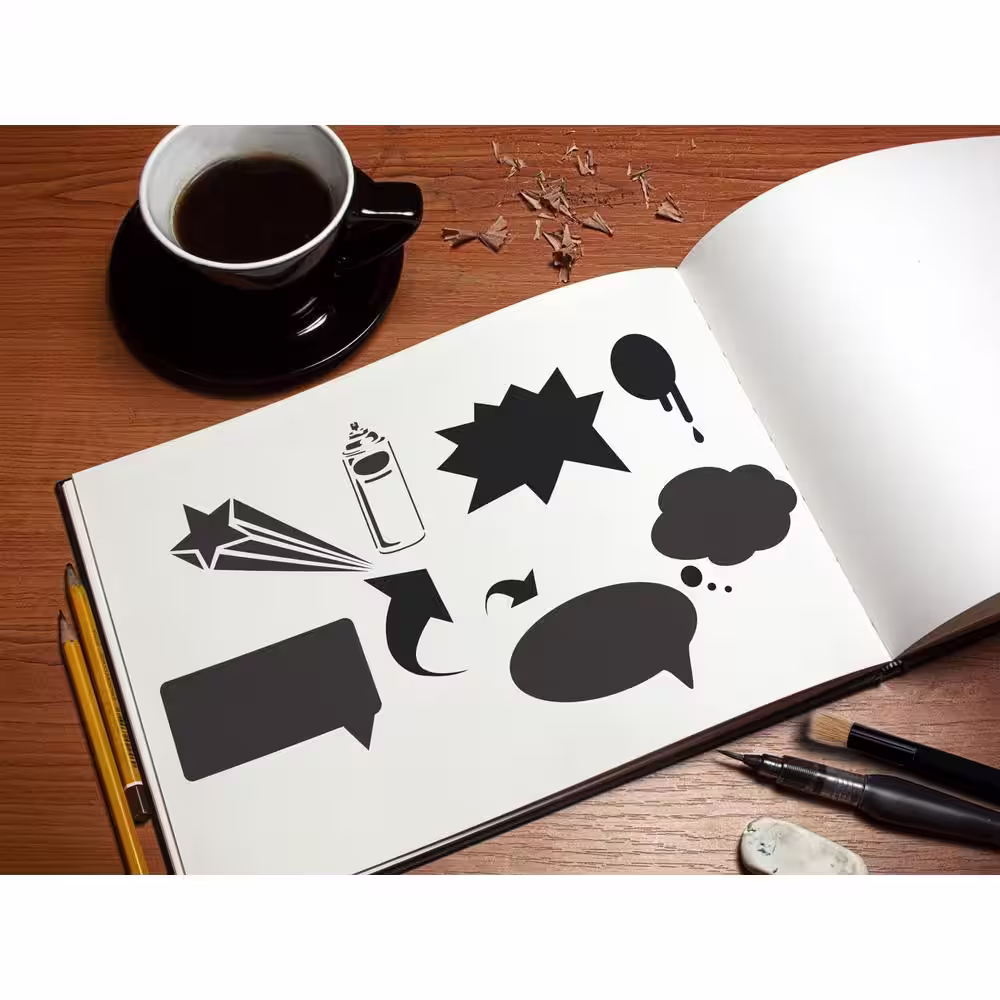 Stencil1 Graffiti Language Stencil (8-Pack)