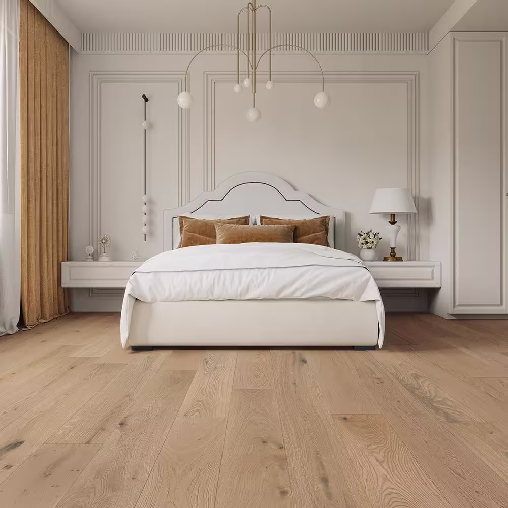 Malibu Wide Plank Victoria French Oak 9/16 in. T x 7.5 in. W Water Resistant Wire Brush Engineered Hardwood Flooring (1259.3 sqft/pallet)