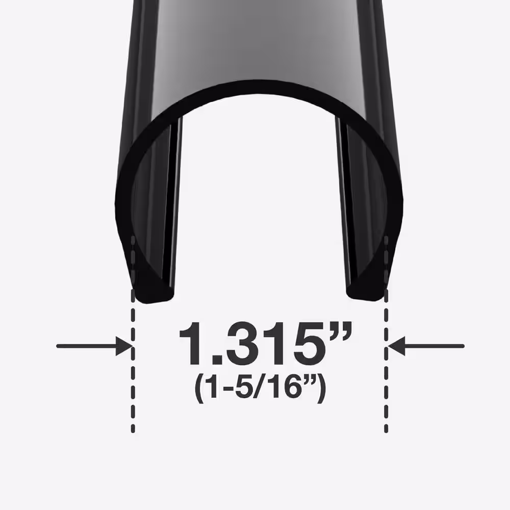 Formufit 1 in. x 40 in. Black Pipe Clamp Schedule 40 Rigid PVC Material Clip (2-Pack)
