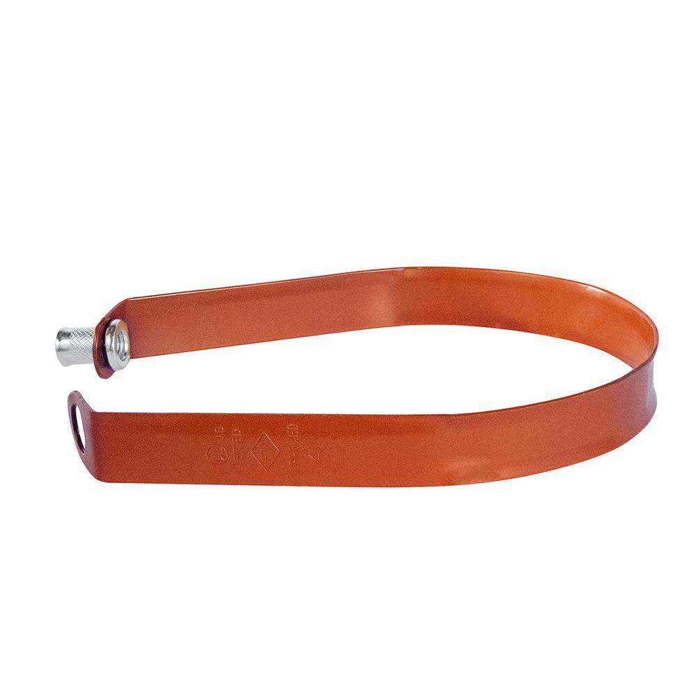 The Plumber's Choice 1-1/2 in. Swivel Loop Hanger for Vertical Pipe Support in Copper Epoxy Coated Steel