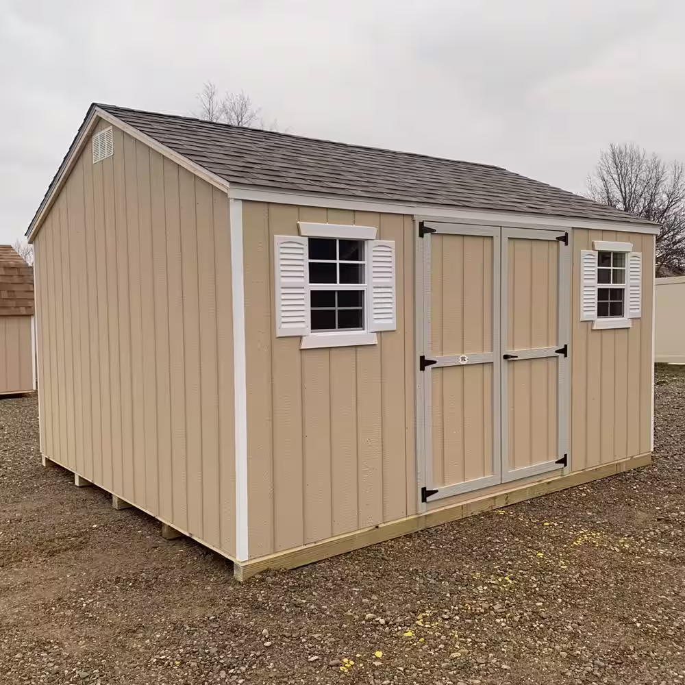 LITTLE COTTAGE CO. Value Workshop 10 ft. x 12 ft. Wood Shed Precut Kit