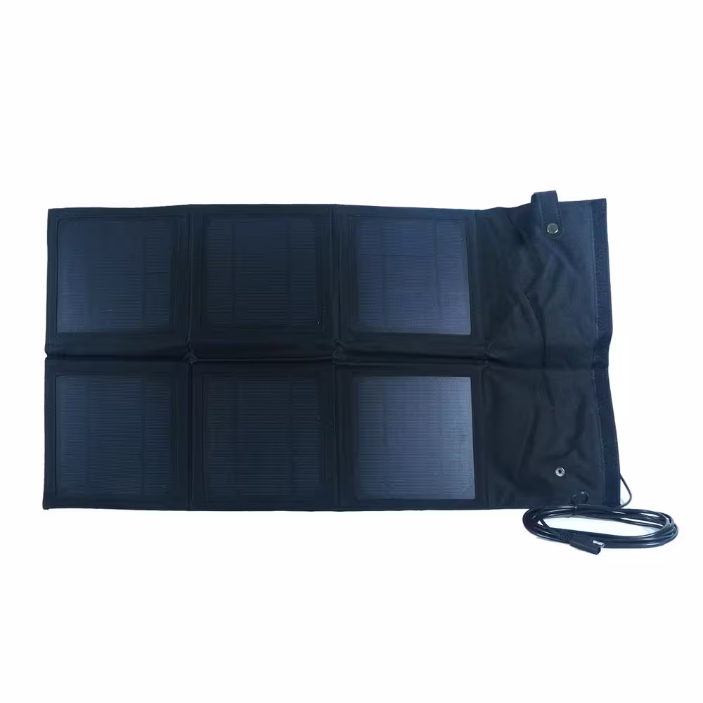 NATURE POWER 18-Watt Monocrystalline Folding Solar Panel with 8 Amp Charge Controller