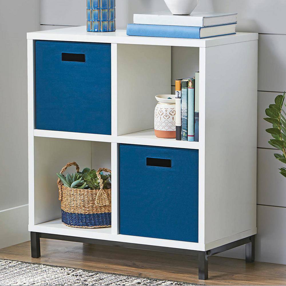 None 33 in. H x 29 in. W x 15 in. D White 4- Cube Organizer