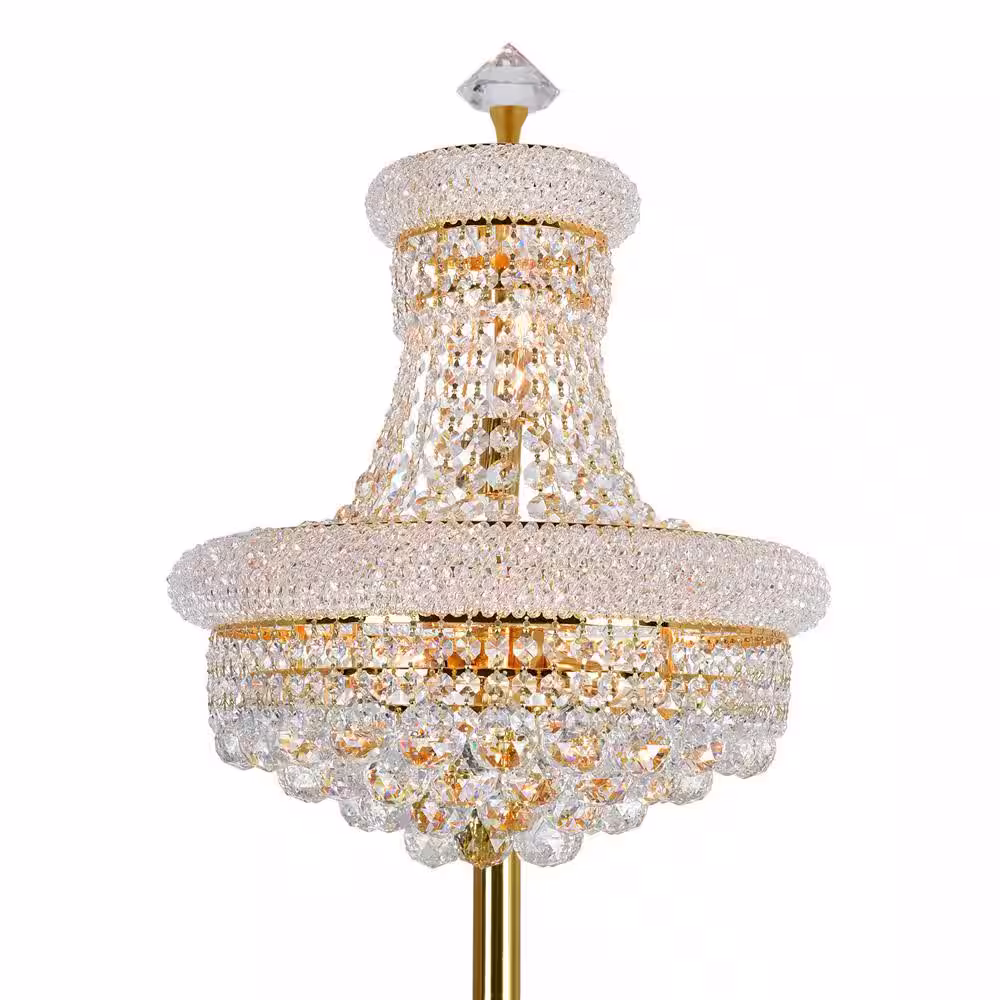 CWI Lighting Empire 8 Light Floor Lamp With Gold Finish