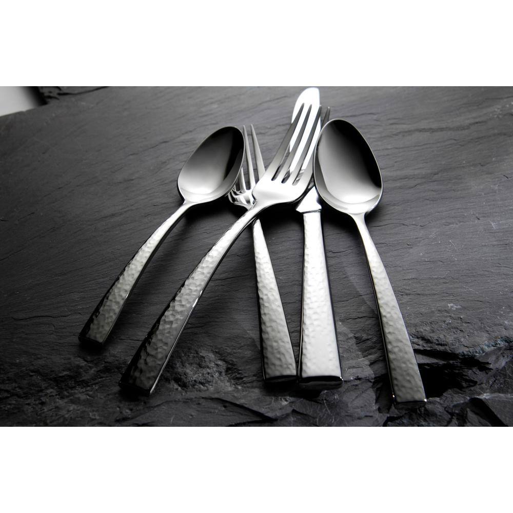 Oneida Chef's Table Hammered 18/0 Stainless Steel Oyster/Cocktail Forks (Set of 12)