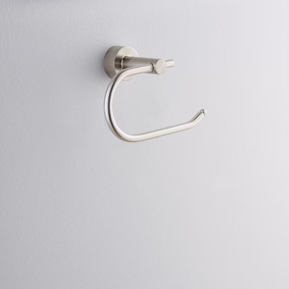 Glacier Bay Innburg Single Post Toilet Paper Holder in Brushed Nickel