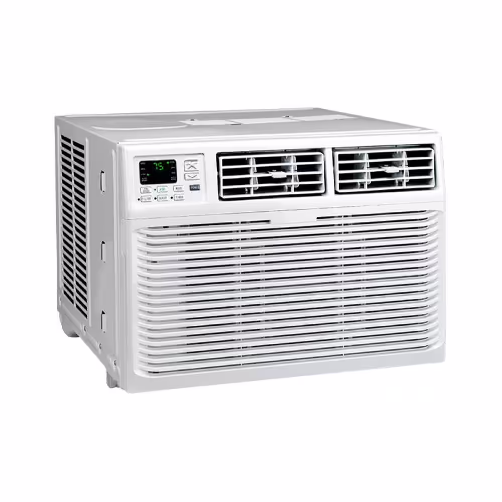 None 12,000 BTU 230-Volts Window Air Conditioner Cools 550 Sq. Ft. with Heater with Remote in White
