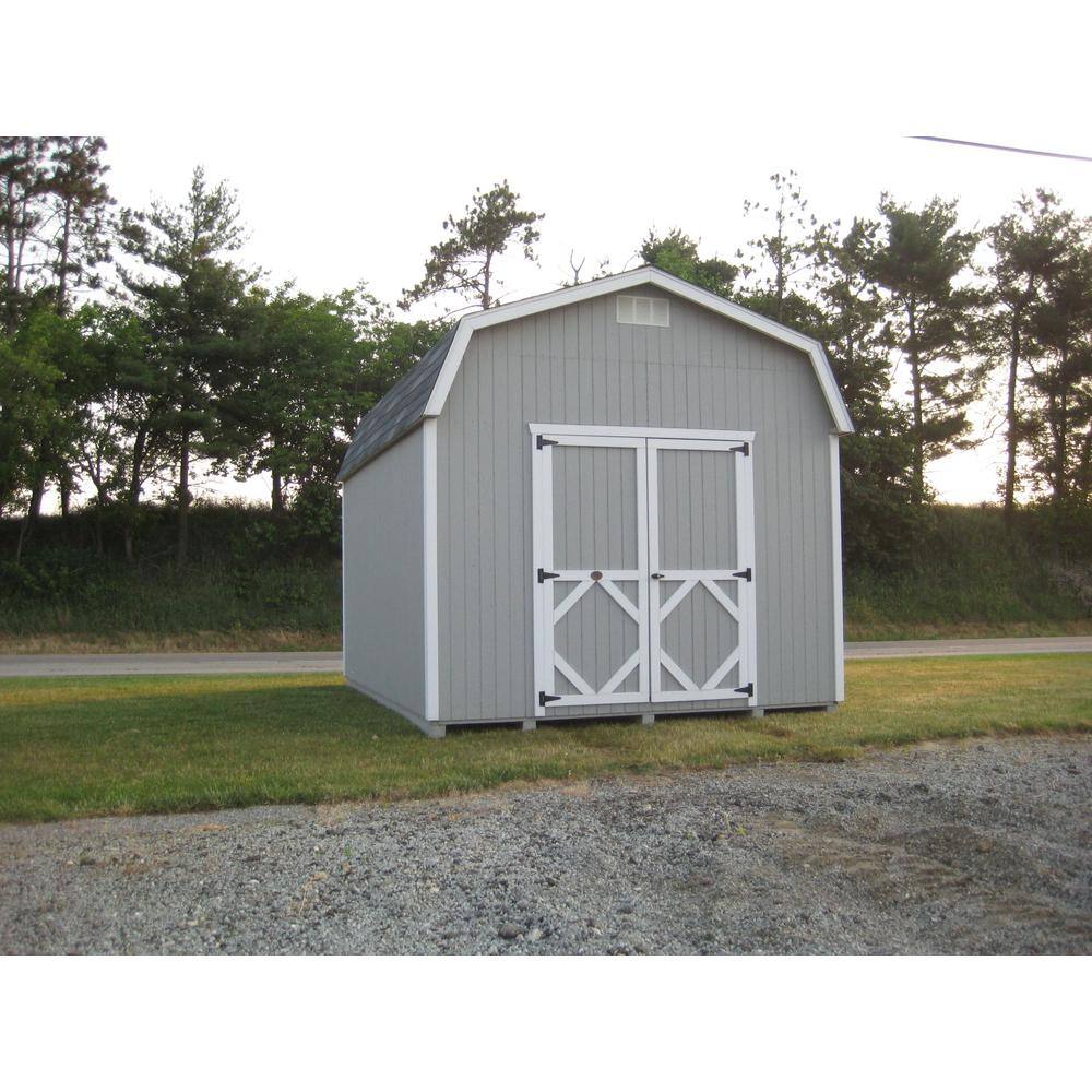 LITTLE COTTAGE CO. Classic Gambrel 10 ft. W x 10 ft. D Wood Shed Precut Kit with 6 ft. Sidewalls without Floor (100 sq. ft.)