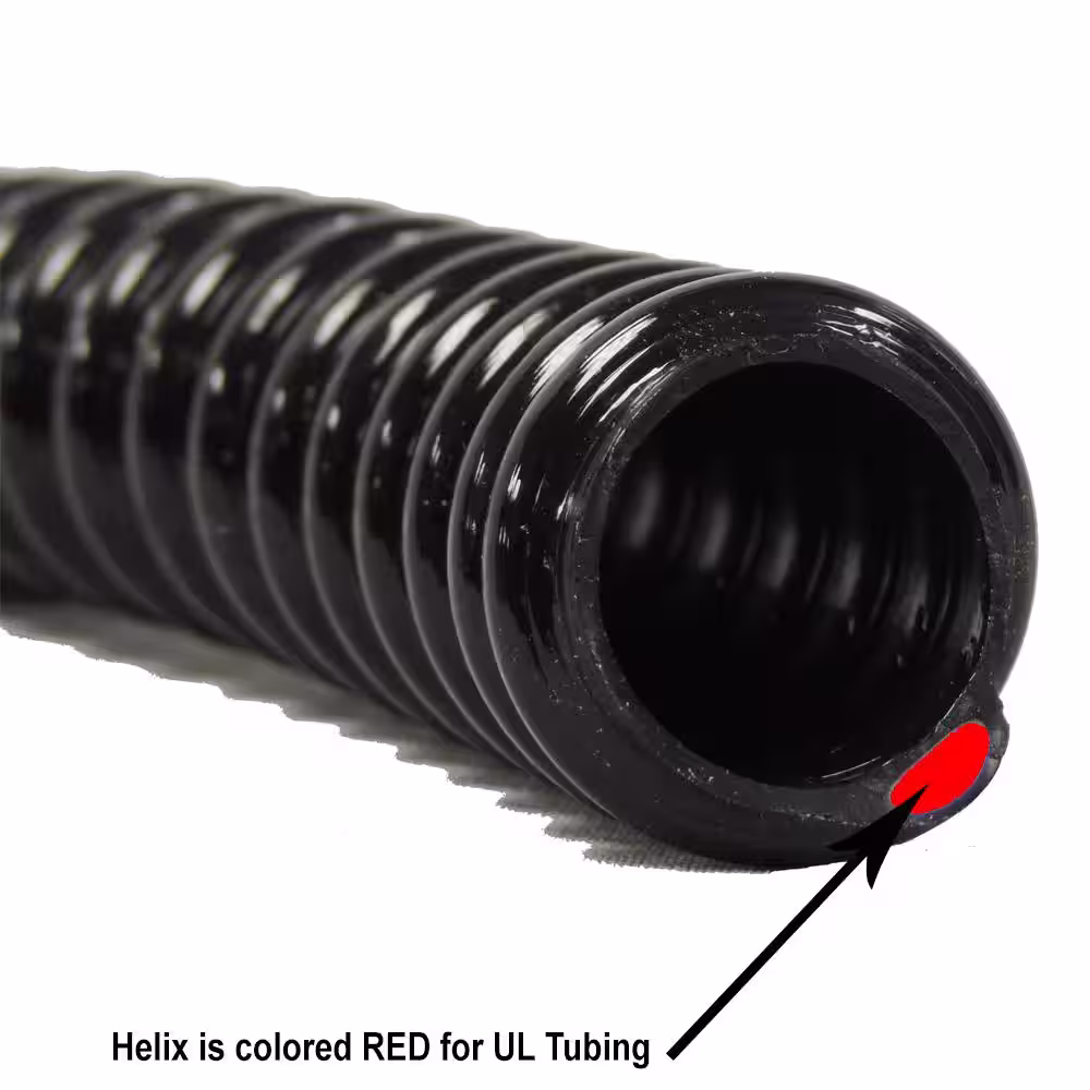 HYDROMAXX 2 in. Dia x 50 ft. UL Sizing Black Non Kink, Corrugated, Flexible PVC Pond Tubing