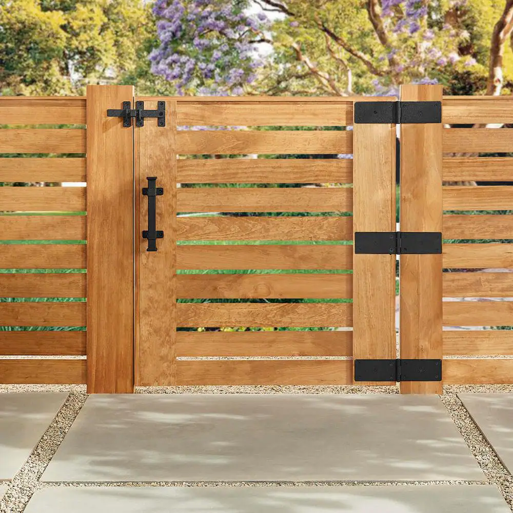 Everbilt 8 in. Black Drop Bar Latch with Rust Defender