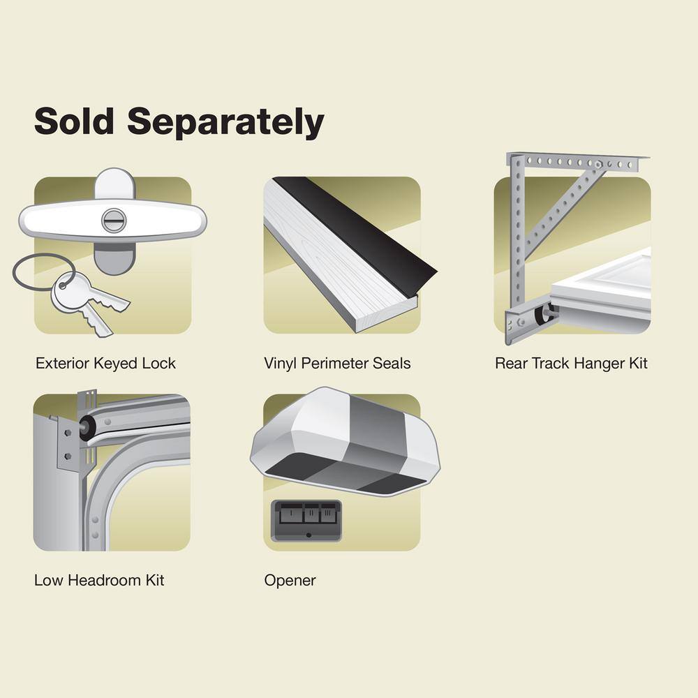 Clopay Gallery Steel 9 ft. x 7 ft. 18.4 R-Value Insulated White Garage Door with Insulated Windows