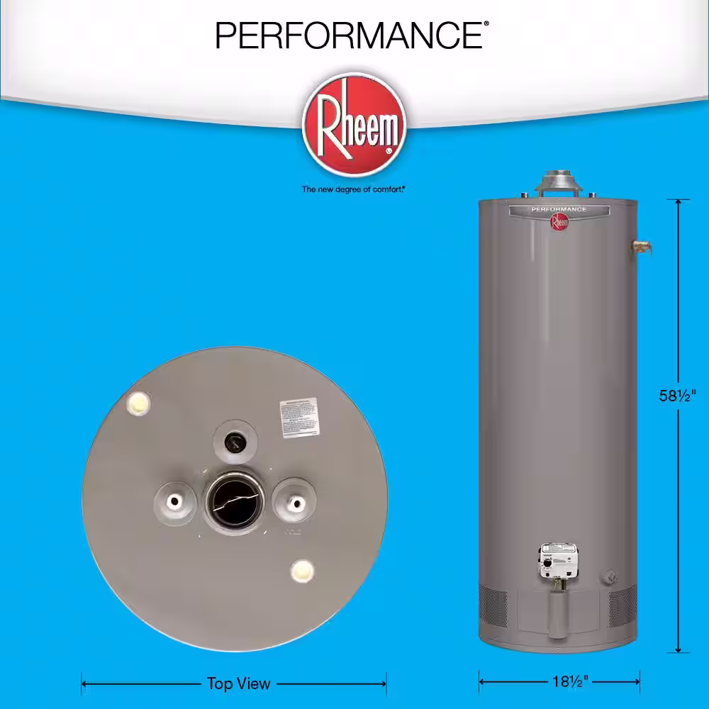 Rheem Performance 40 Gal. Tall 6 Year 32,000 BTU Liquid Propane Tank Water Heater
