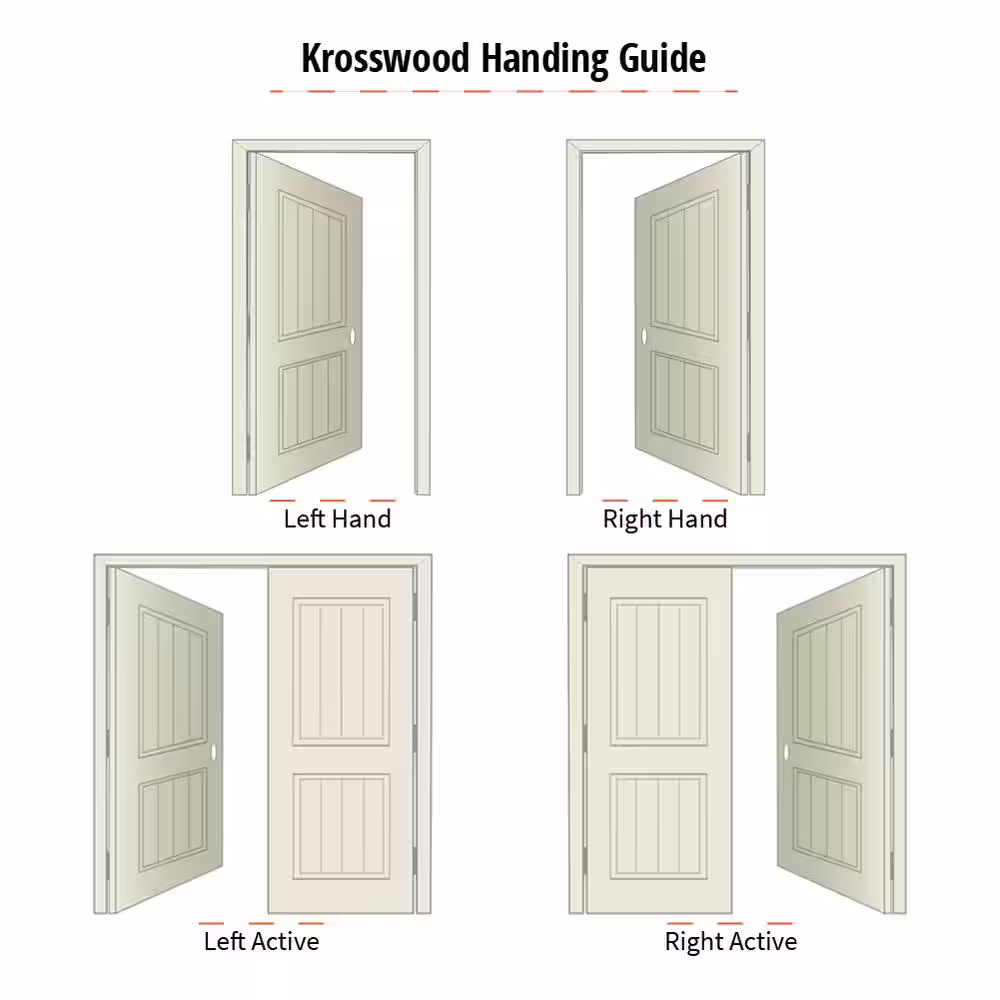 Krosswood Doors 30 in. x 96 in. Shaker 5-Panel Primed Solid Hybrid Core MDF Interior Door Slab