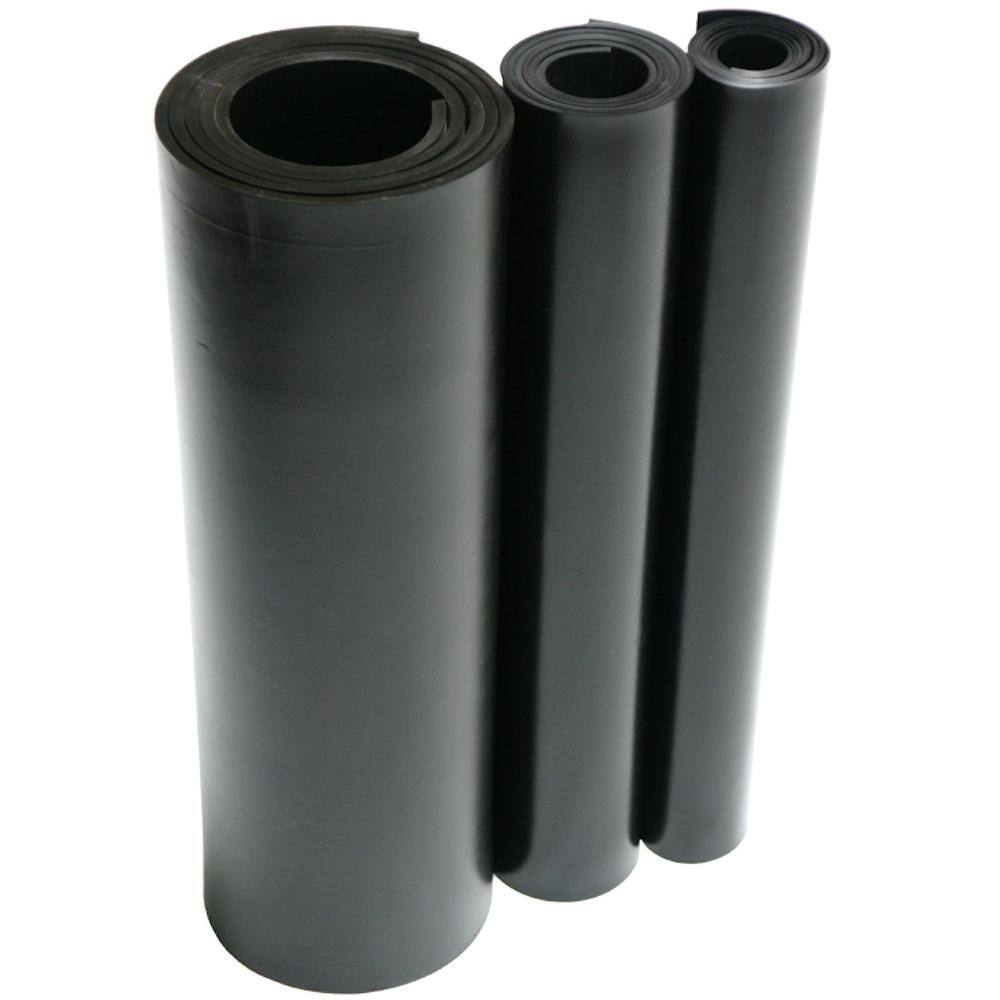 Rubber-Cal EPDM 1/4 in. x 36 in. x 96 in. Commercial Grade 60A Rubber Sheet - Black