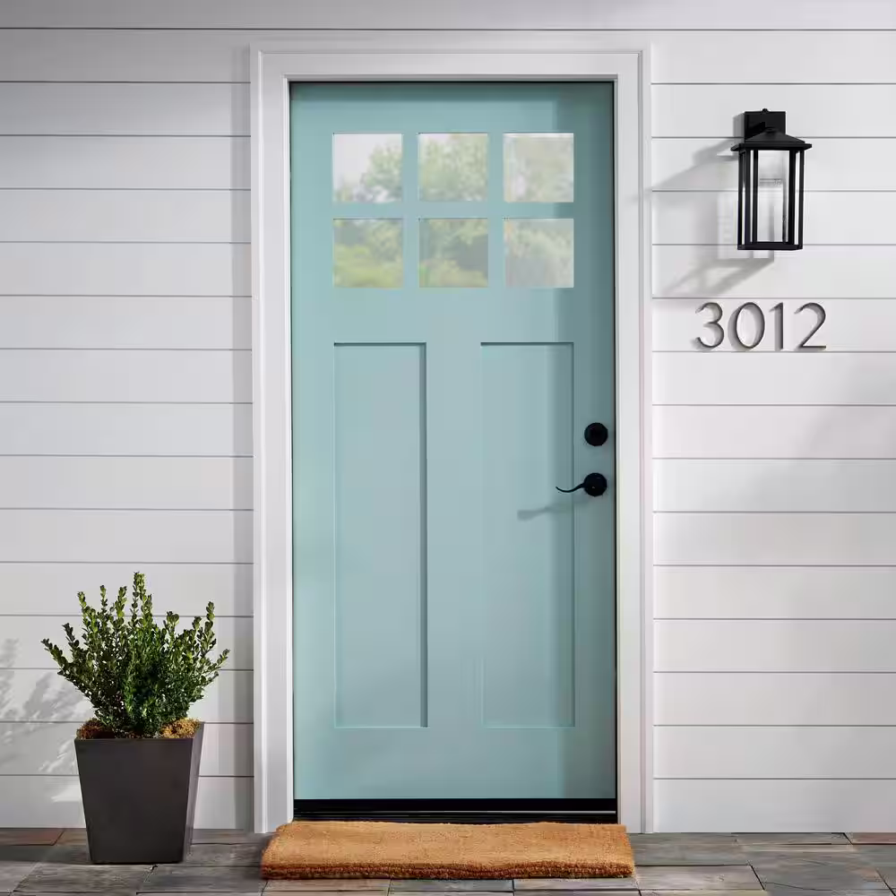 Everbilt 5 in. Satin Nickel Floating or Flush Plated House Number 4