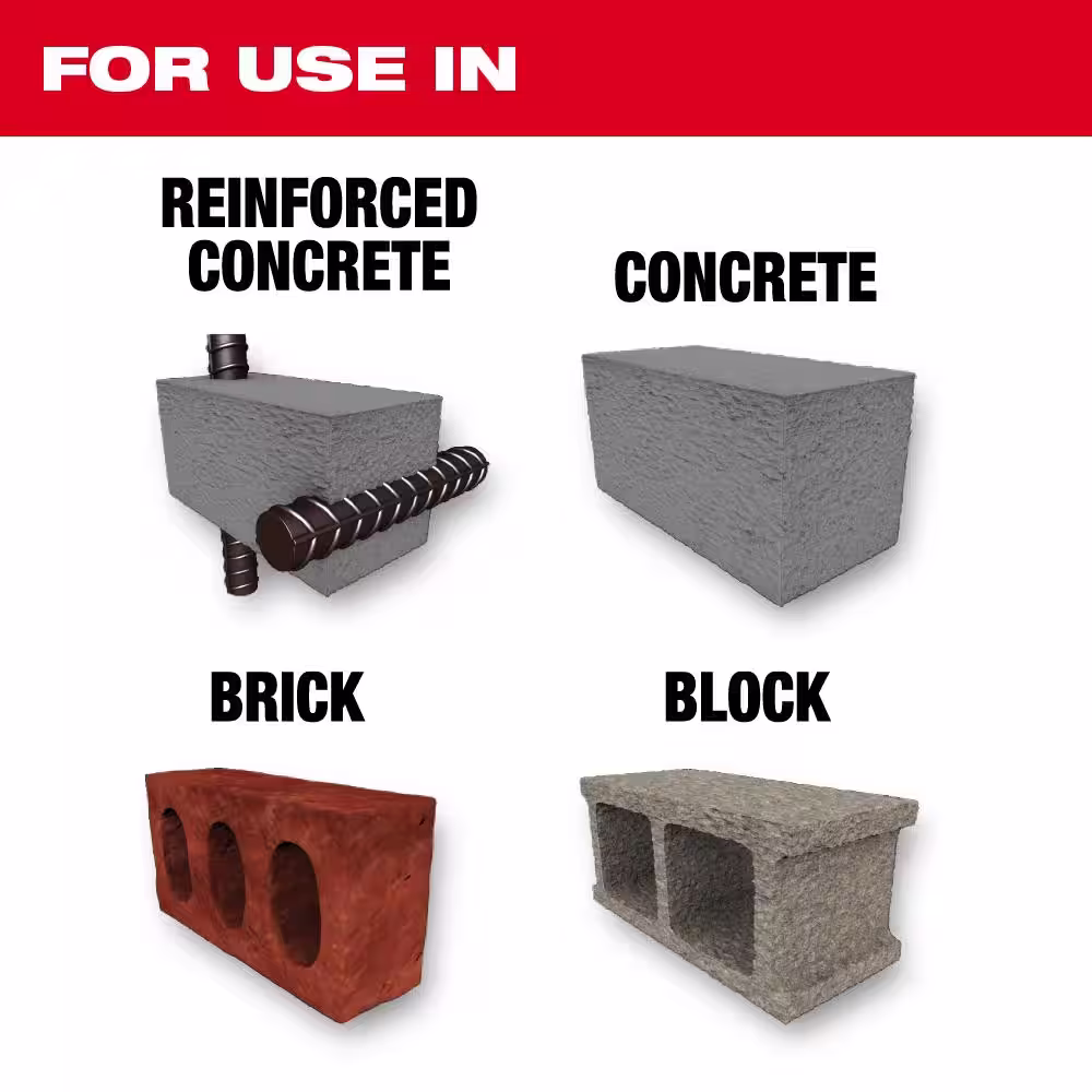 Milwaukee 1-1/8 in. x 21 in. 4-Cutter SDS-MAX Carbide Drill Bit