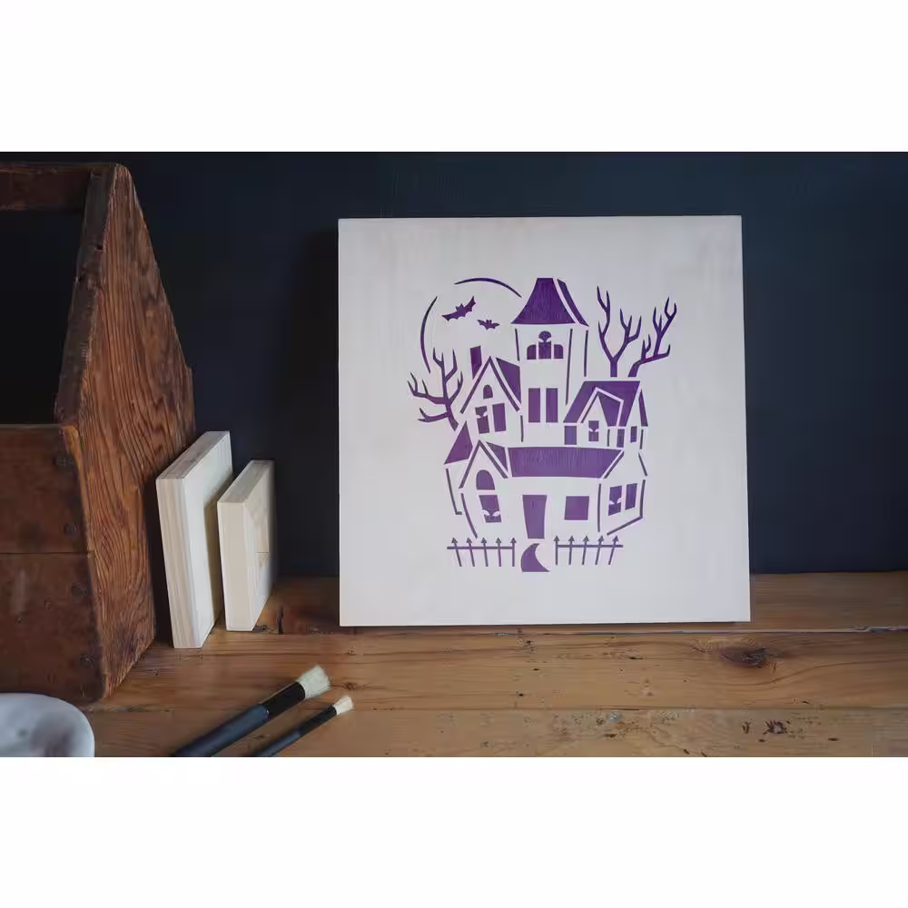Stencil1 Haunted House Stencil